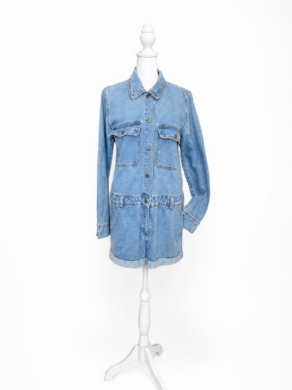 Forever 21 Light Blue Denim Romper Jacket - Picture 3 of 11